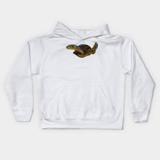 Glowing caretta Kids Hoodie